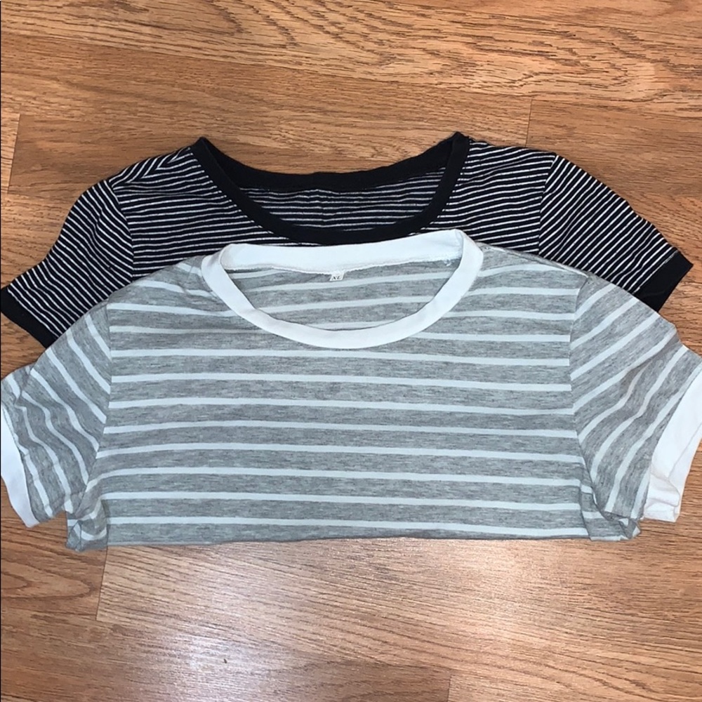 Two striped tees